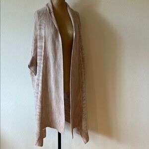 Zadig & Voltaire Deluxe O/S Cozy Cream Open Front Cardigan long w/ short sleeve